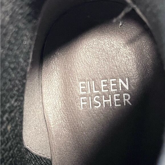 EILEEN FISHER | Dark Gray Pull On Stretch Quill Street Bootie 9 - Picture 8 of 9